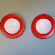Paire d'appliques murales Space Age orange XXL, 1960