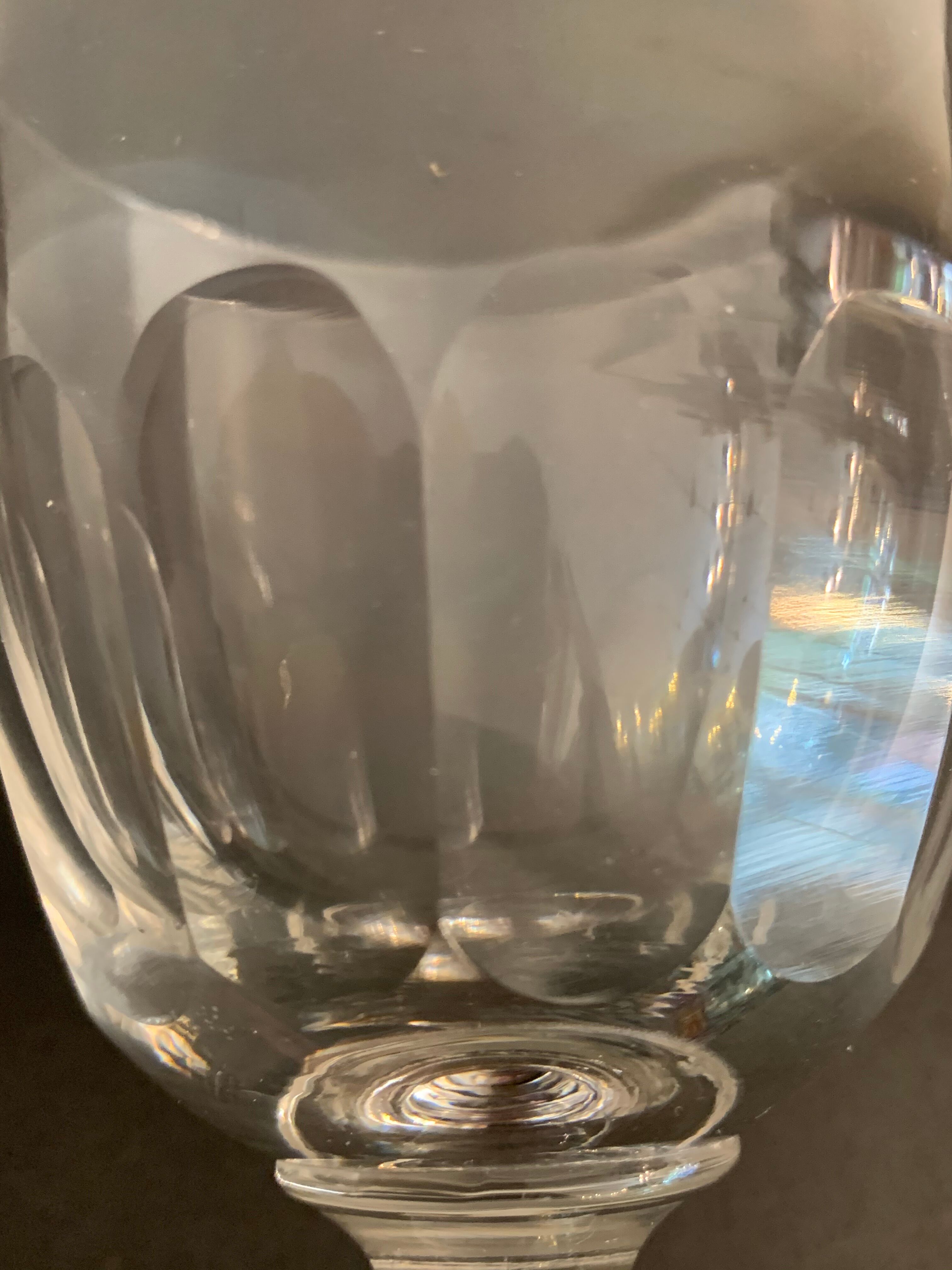 Lot of 8 old glass walking glasses of 2 different sizes