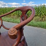 Pair of antique Chinese carved mahogany armchairs, circa 1960s