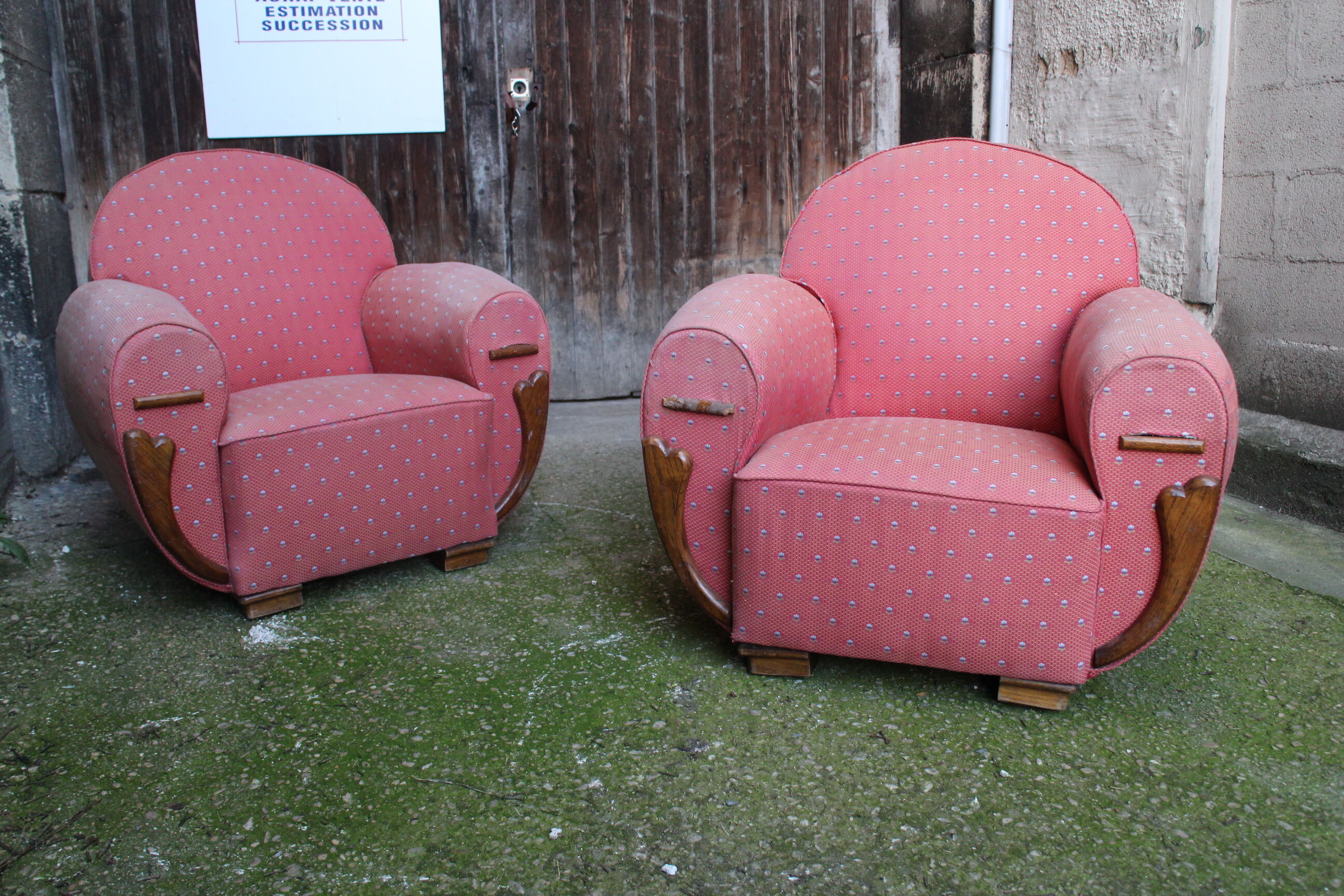 Pair of club chairs