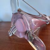 60s transparent and pink crystal lamp