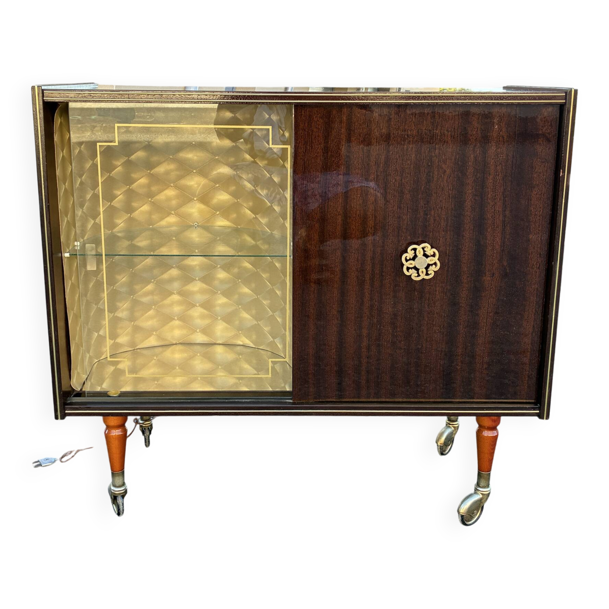 Vintage 60s console TV bar