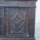 Large Gothic desk in solid oak from the 19th century.