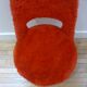 vintage red fur chair
