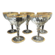 5 Coupes à champagne putoisé or – Legras service Pierrefonds XIXème