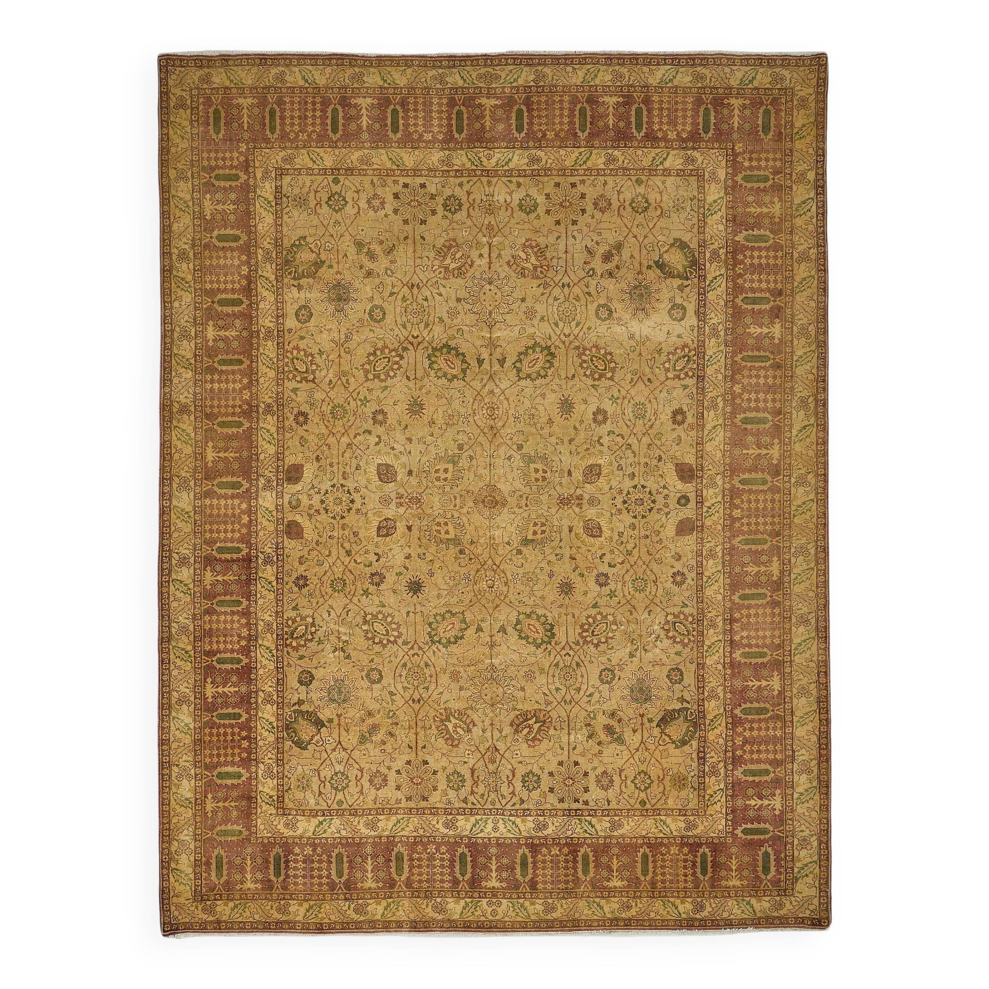 Turkish Handknotted Wool Oushak Rug 275 cm x 366 cm