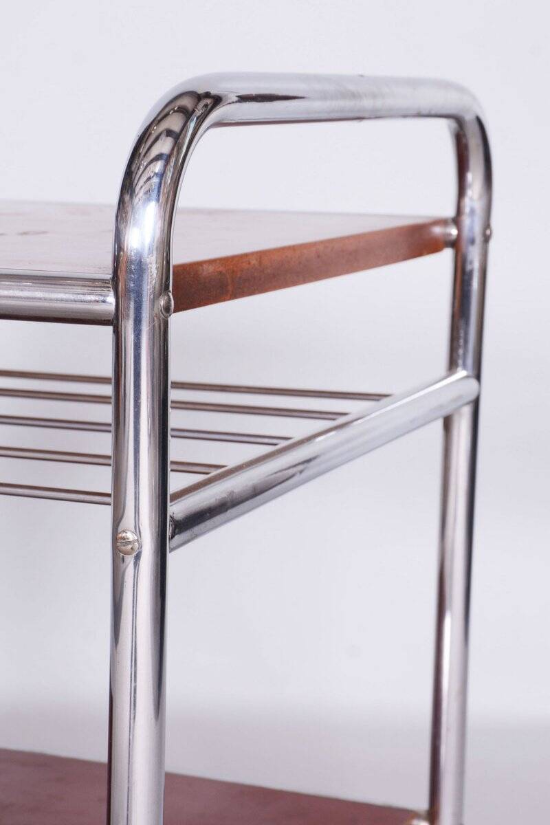 Bauhaus Side Table in Chrome-Plated Steel, 1930s