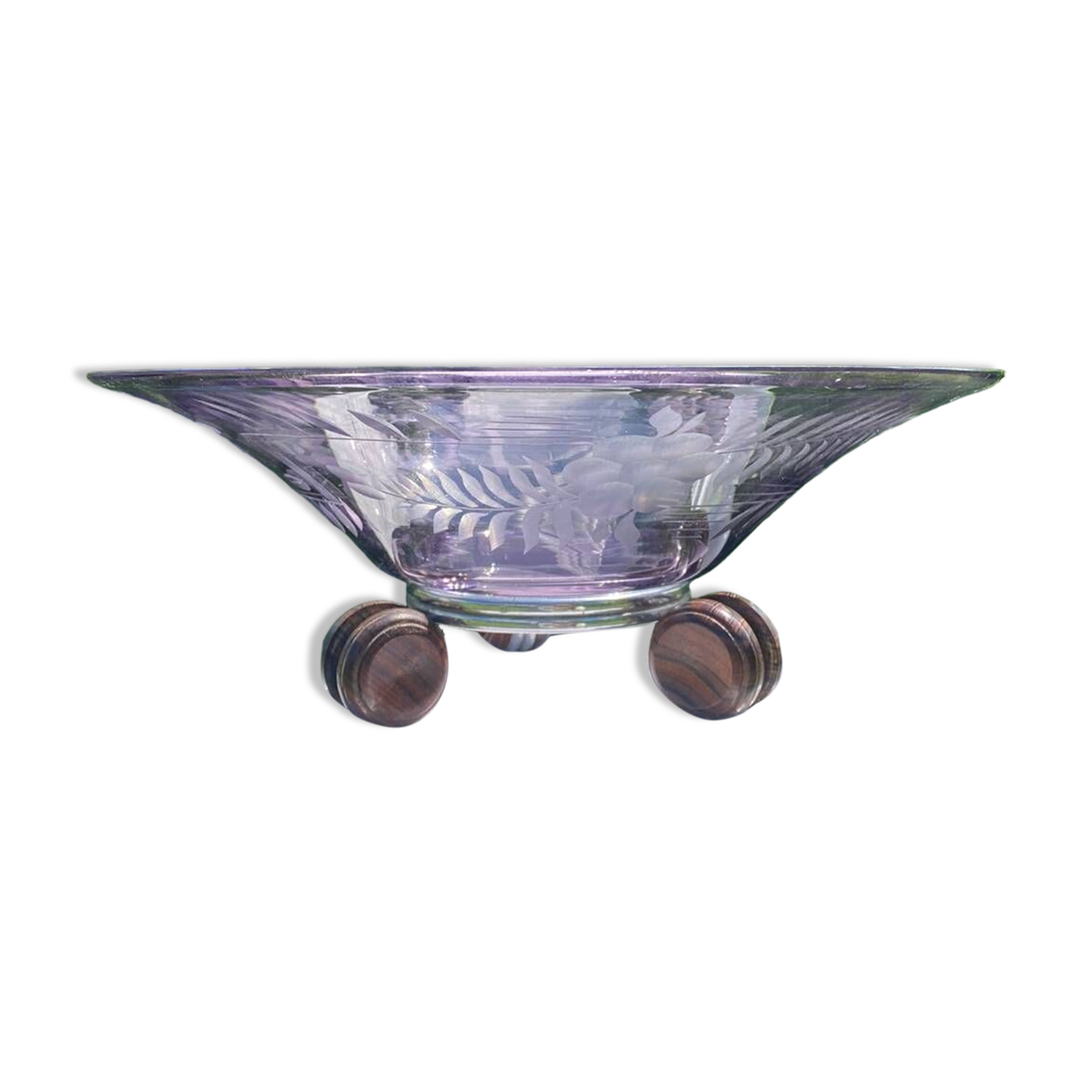 Art Deco bowl on silver foot