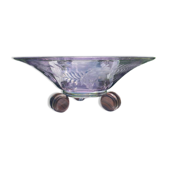 Art Deco bowl on silver foot