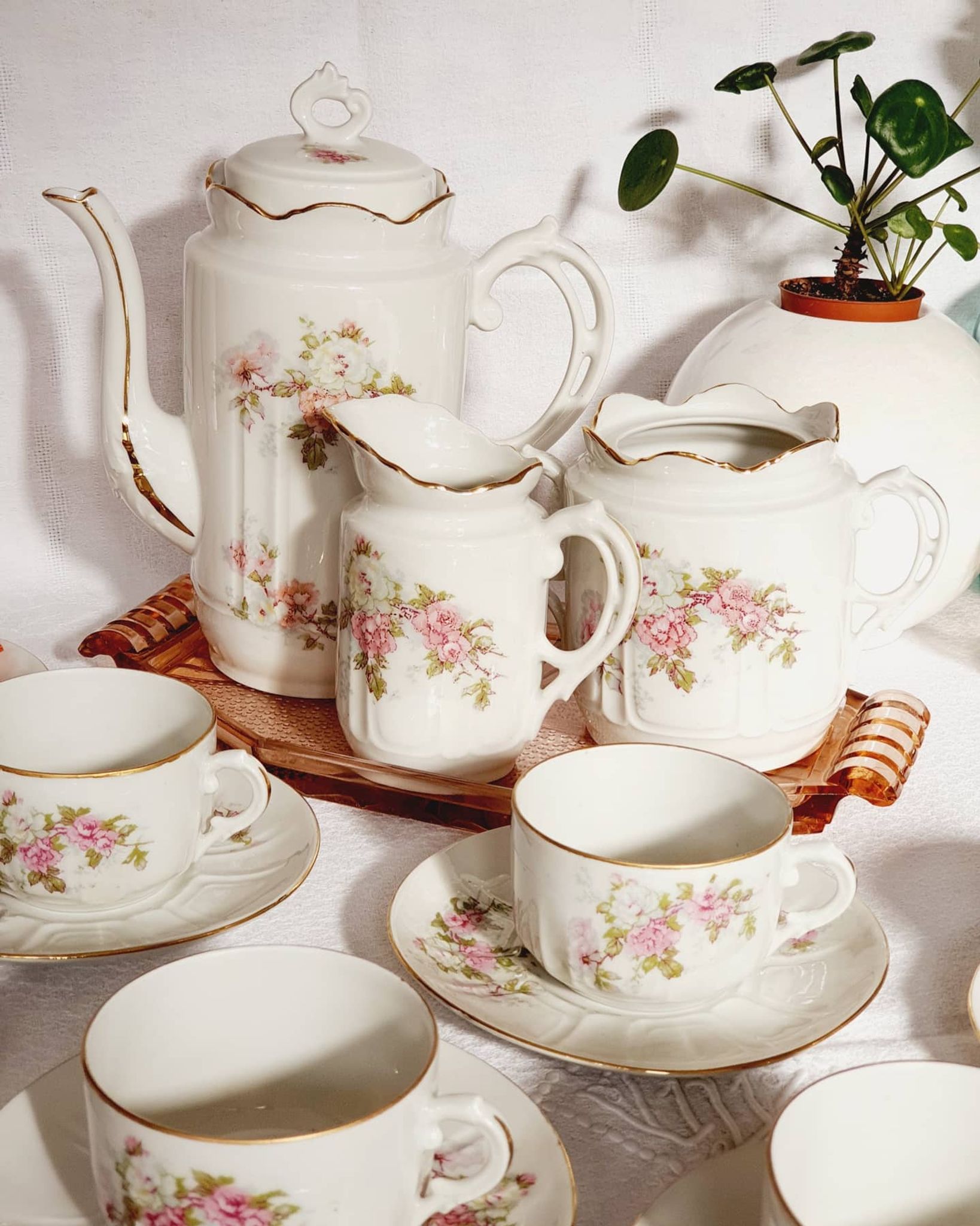 Tea service or coffee LV France antique porcelain