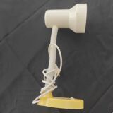 Desk lamp with articulated arm circa 1990/2000 white with yellow base