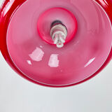Vintage red glass pendant lamp, 1960s