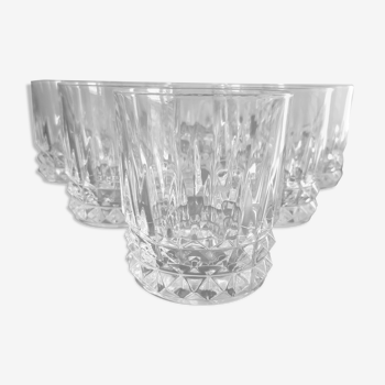 Set of 6 crystal whiskey glasses