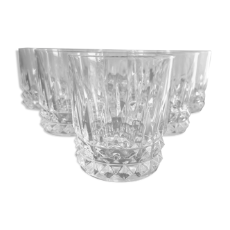 Set of 6 crystal whiskey glasses