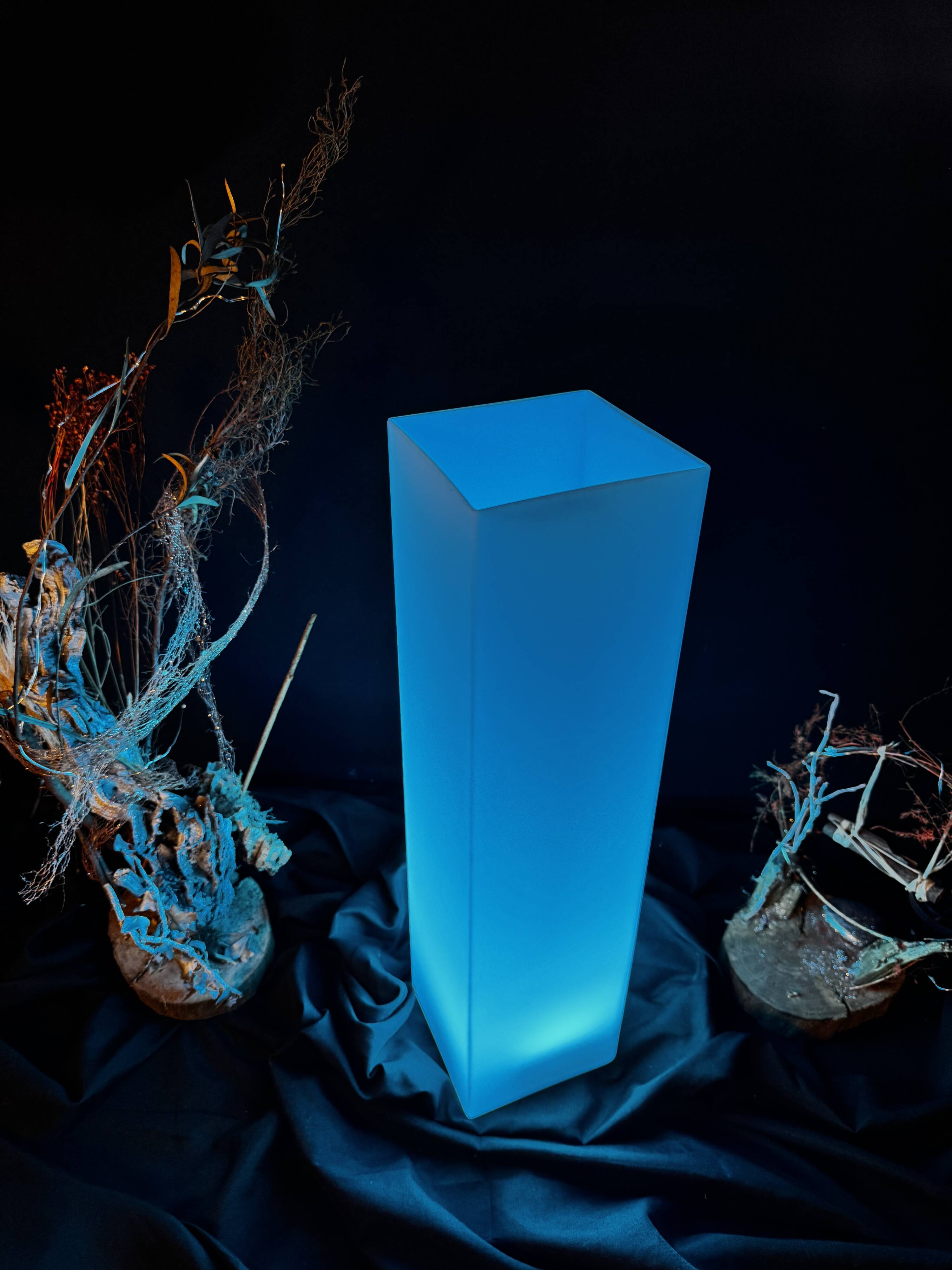 Opaline table lamp Vianne SCE vintage Column 40x10x10 New old Stock NOS