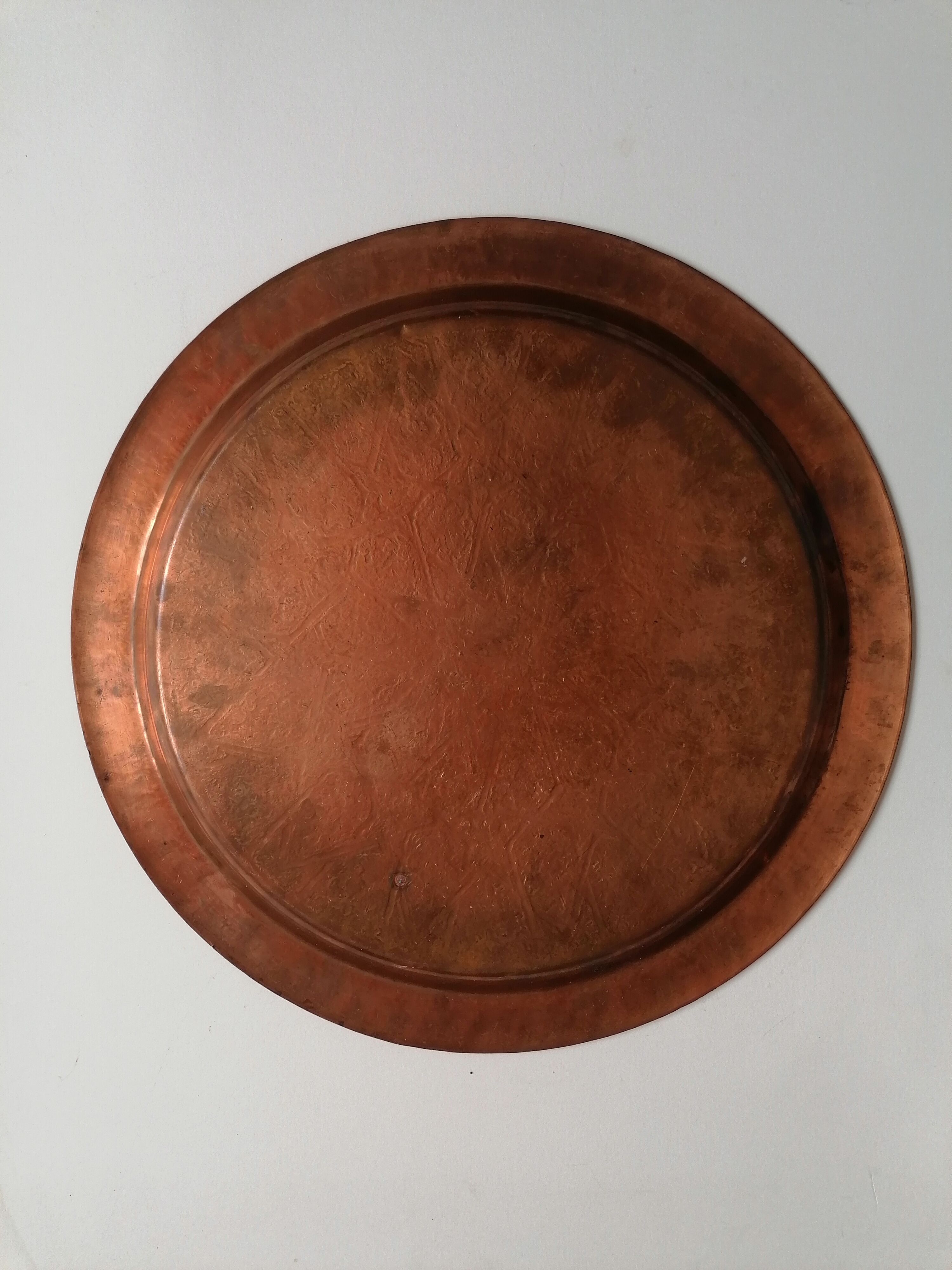 Hammered copper tray