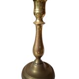 Coppia di Candelabri Antichi in Ottone - Stile Classico h 21 cm