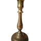 Paire de candélabres anciens en laiton - Style classique h 21 cm