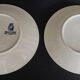 Pair of Gien iron earthenware dessert plates with Austerlitz decor