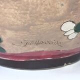 Cache pot floral decoration signed J. Massier Vallauris vintage