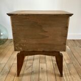 Bedside table in oak and brass 50s