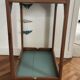 Art Deco side table with 2 sculpted tops