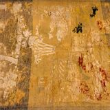 Large 19th century wall tapestry in hand-woven wool and cotton