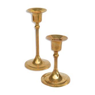 A pair of brass candlesticks, Austria in the 1960