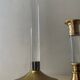 Duo of vintage brass and lucite candlesticks