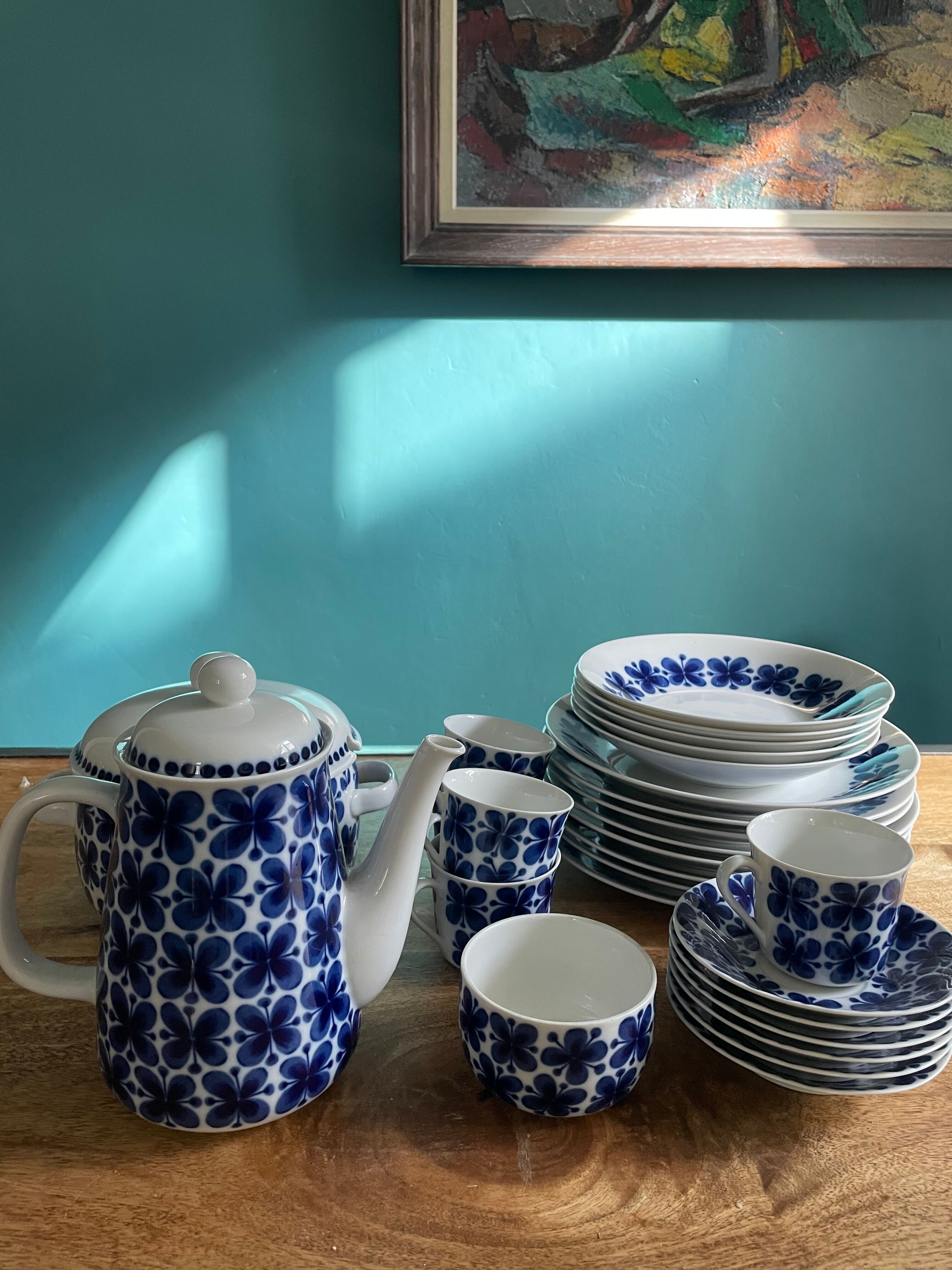 Lot service vintage Rörstrand Mon Amie