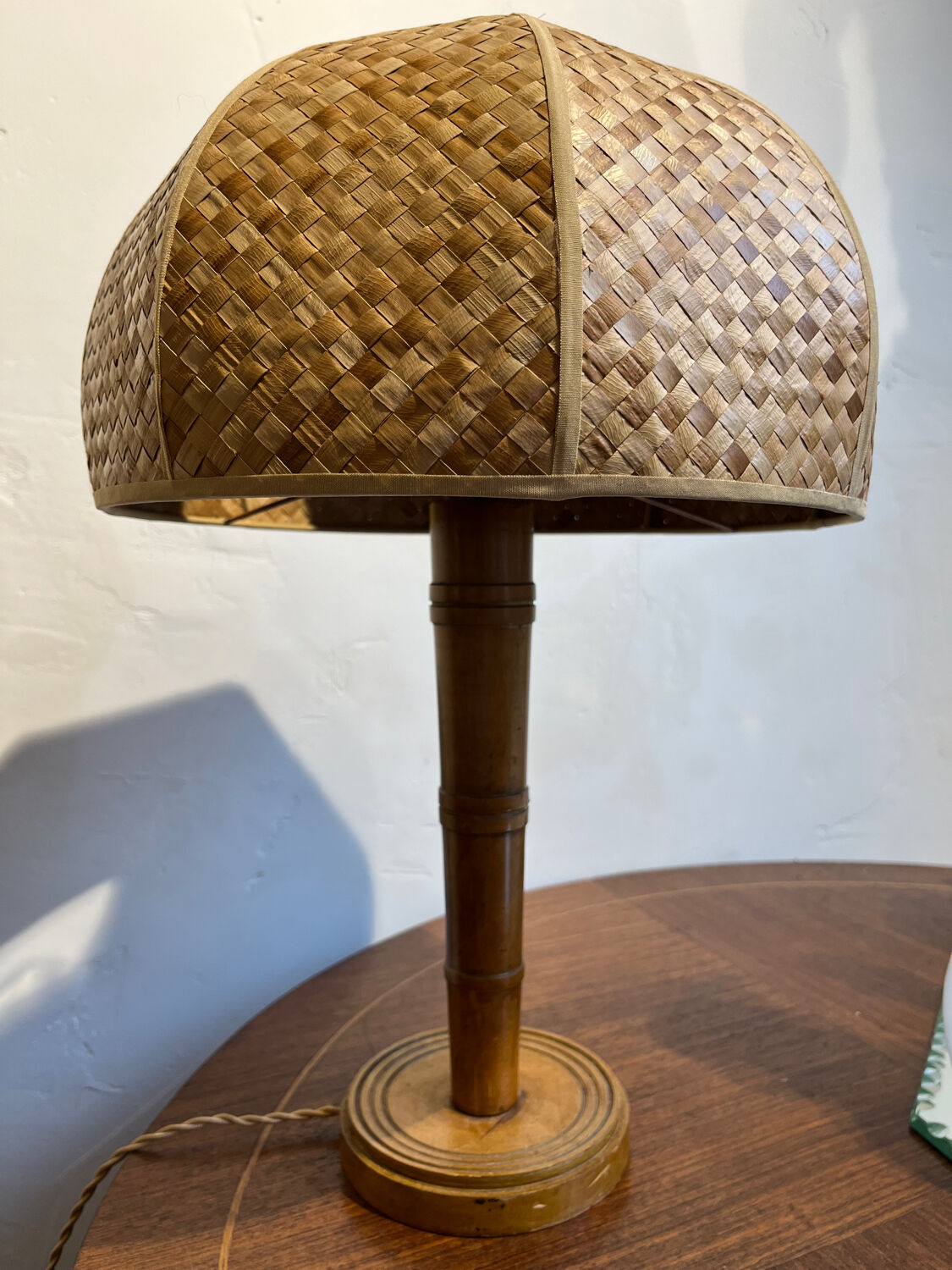 Wooden table lamp 1950