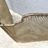 Antique 19th century fireplace screen, 5-panel spark arrester