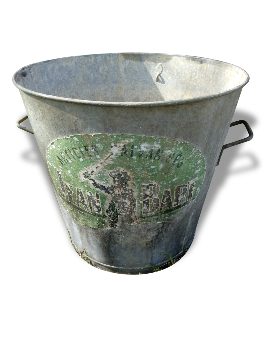 Grande bassine lessiveuse en tole galvanisée au zinc de la marque Jean ...