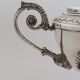 Silver sugar bowl with paw feet and ornate handles