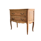 Solid raw walnut sauteuse chest of drawers