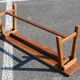 Dark wood bench