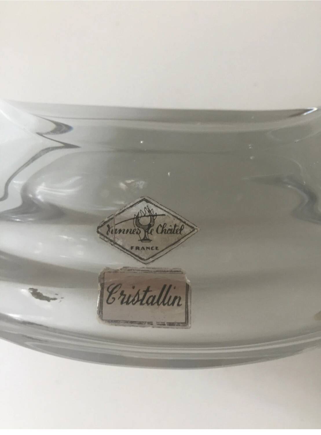 Beautiful crystal candlestick from Vannes Le Châtel