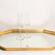 Vintage decorative plate in gold and mirror, Italy, 1960s