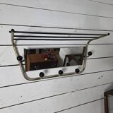 Vintage coat rack with pivoting mirror from the 60s
