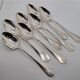 7 Alfenide Silver Metal Table Spoons