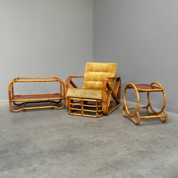 Bamboo and rattan chair by Paul Frankl, USA 1960s
