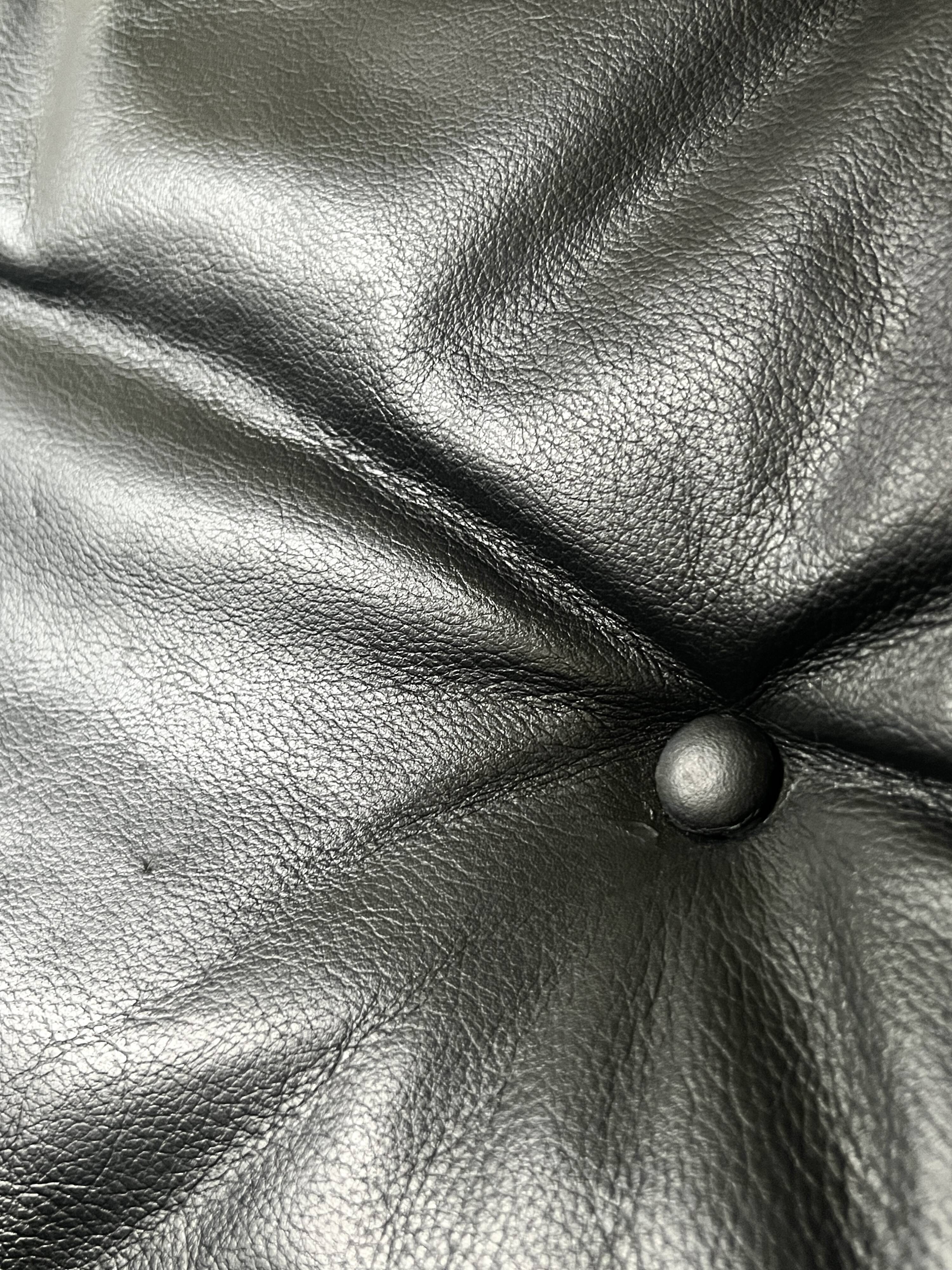 Siesta Scandinavian armchair in black leather by Ingmar Relling, designed in 1970