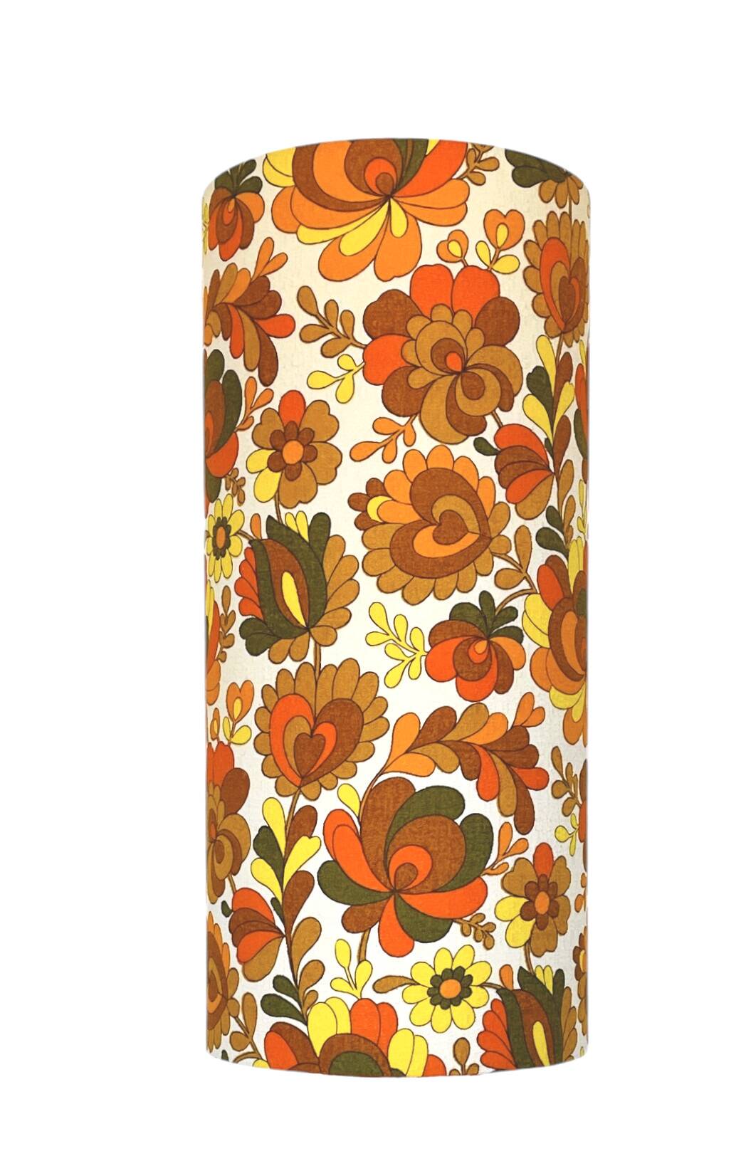 Chrysanthemum Lampshade H60 D28 - Vintage Floral Fabric