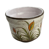 Hand-painted ceramic pot cover
