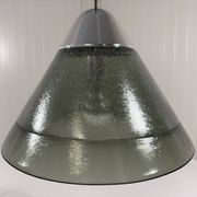 Peill & Putzler cone shaped glass hanging lamp, Germany