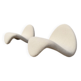2x artifort tongue f577 pierre paulin in beige bouclé in new condition!!