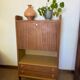 Secrétaire vintage compact placage acajou