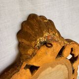 Miroir vintage en bois doré