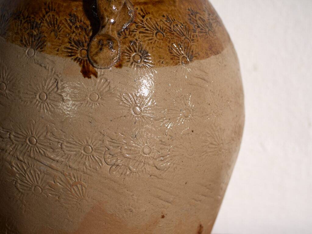 Ancient Chinese glazed stoneware vase – China, circa 1900