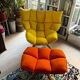 B&B Italia - armchair and footrest HUSK by Patricia Urquiola